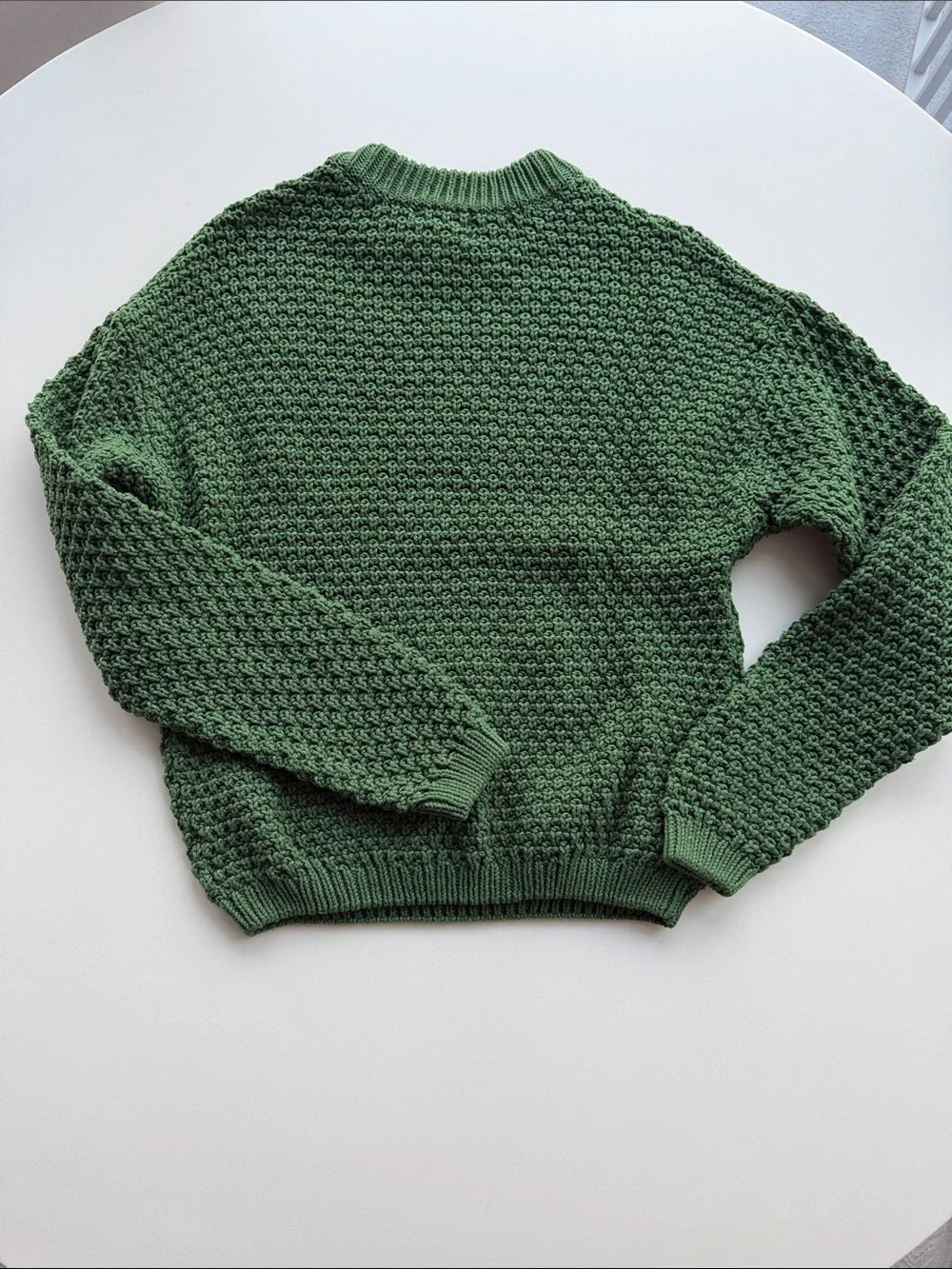 Universal Thread Green Textured Crewneck Sweater - Picture 3 of 3